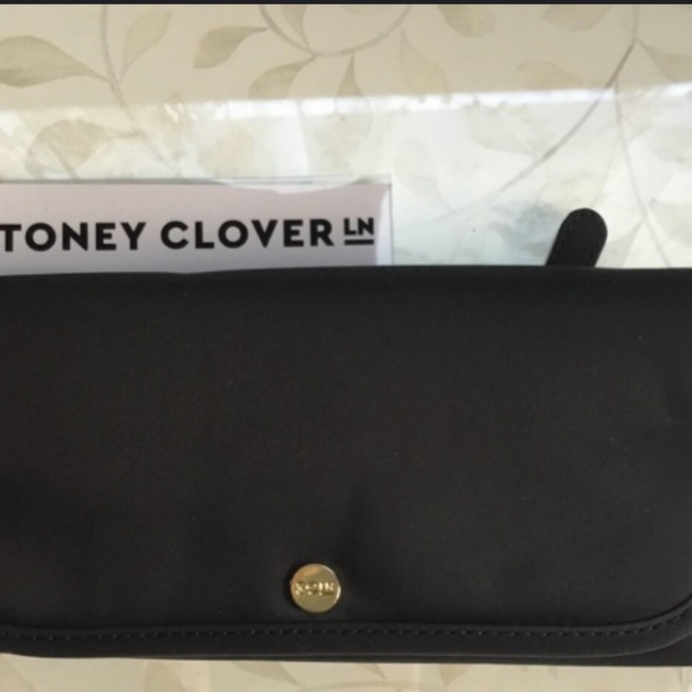 Stoney Clover Lane Noir Tri-Fold Wallet NWT